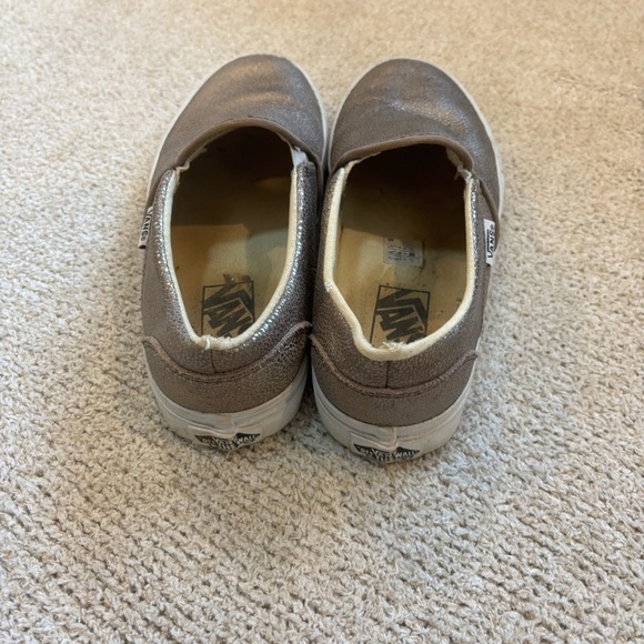 Vans Women’s Gold Metallic Slip-On Shoes Sparkly Size 7 - Picture 4 of 7